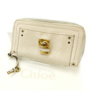 Chloe Paddington Long Wallet Beige Zip